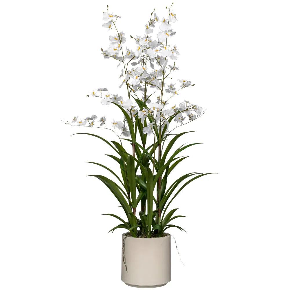 Kopu® Kunstbloem Orchidee Oncidium 98cm pot - Wit