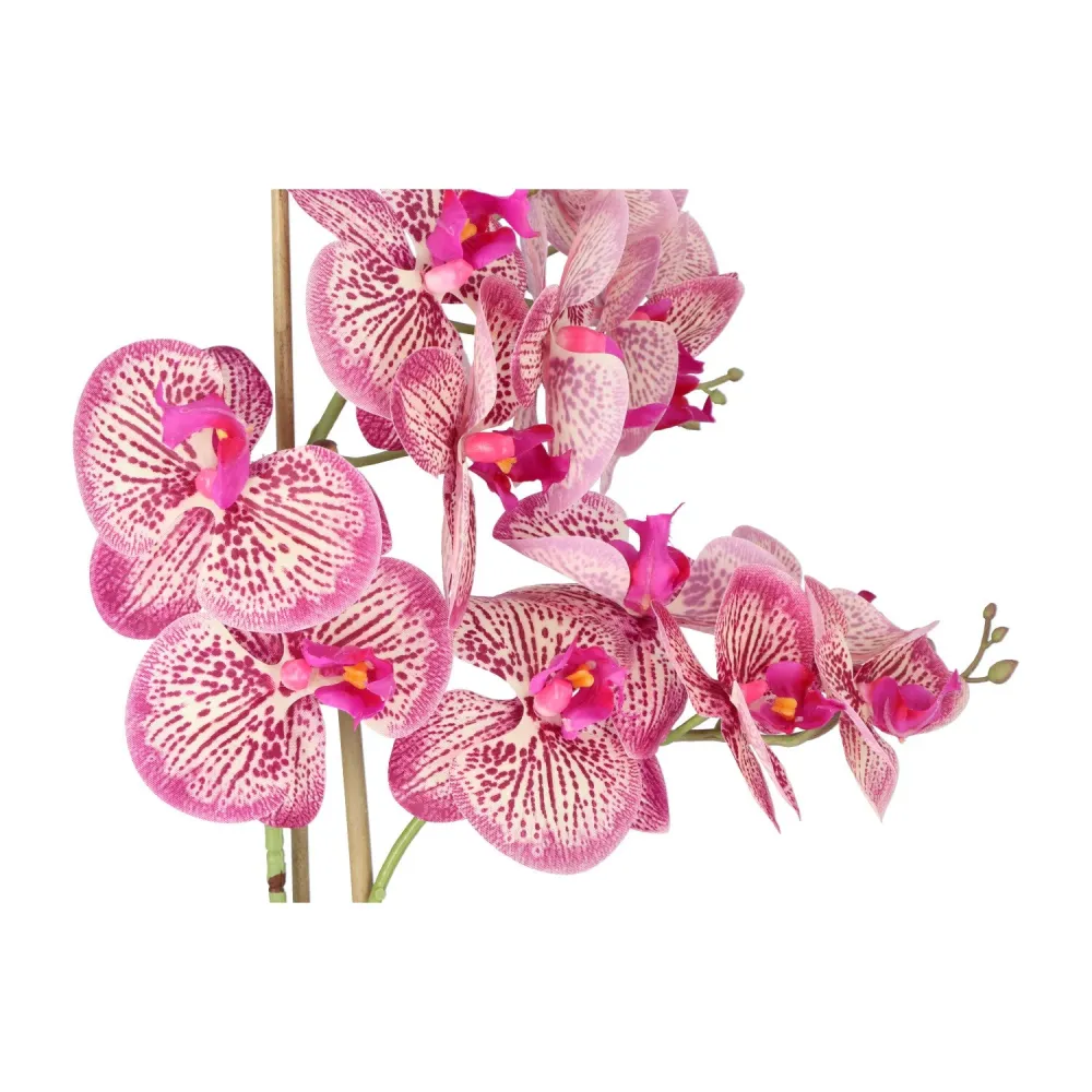 Kopu® Kunstbloem Orchidee 60 cm Roze - cement Sierpot - Phalenopsis
