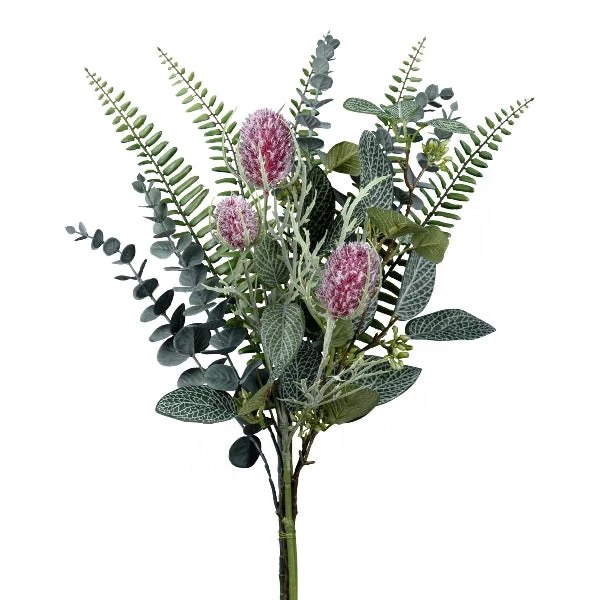 Kopu® Kunstbloemen Distel Boeket Mix 56cm - Bordeaux