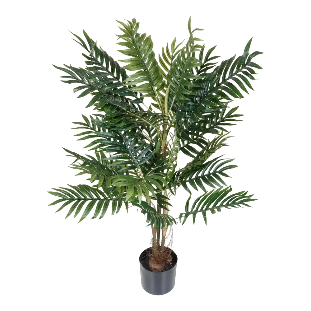 Kopu® Kunstplant Arecapalm 110 cm 6 stammen - zwarte pot - Nepplant