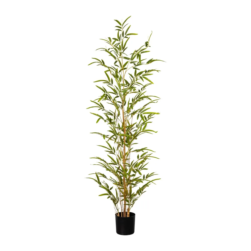 Kopu® Kunstplant Bamboe 120 cm - zwarte pot - Nepplant