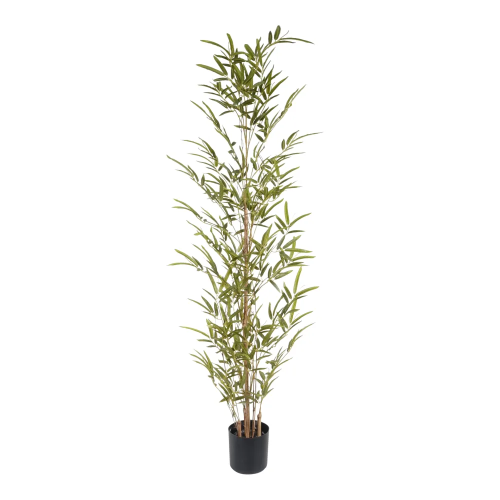Kopu® Kunstplant Bamboe 120 cm - zwarte pot - Nepplant