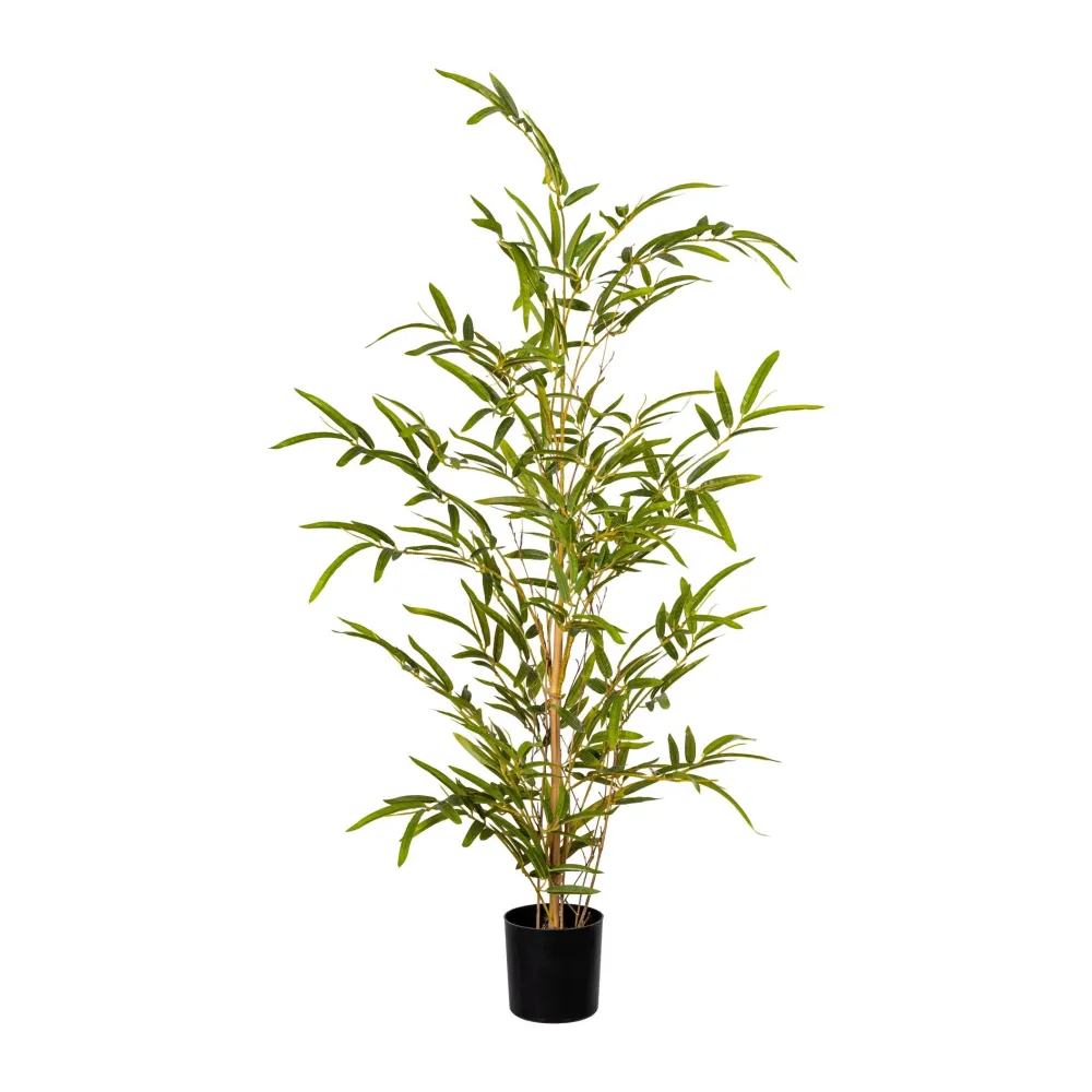 Kopu® Kunstplant Bamboe 90 cm - zwarte pot - Nepplant