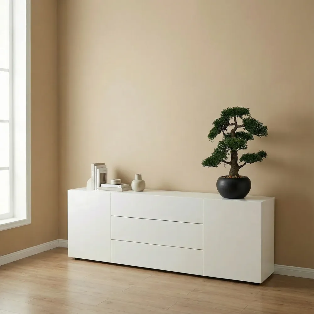 Kopu® Kunstplant Bonsai Ceder 48 cm met zwarte Pot - Bonsai boompje