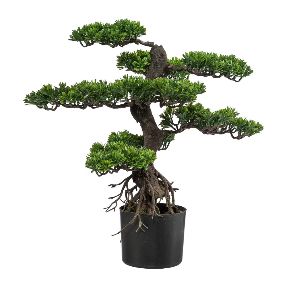 Kopu® Kunstplant Bonsai 65 cm - zwarte Pot - Bonsai boompje