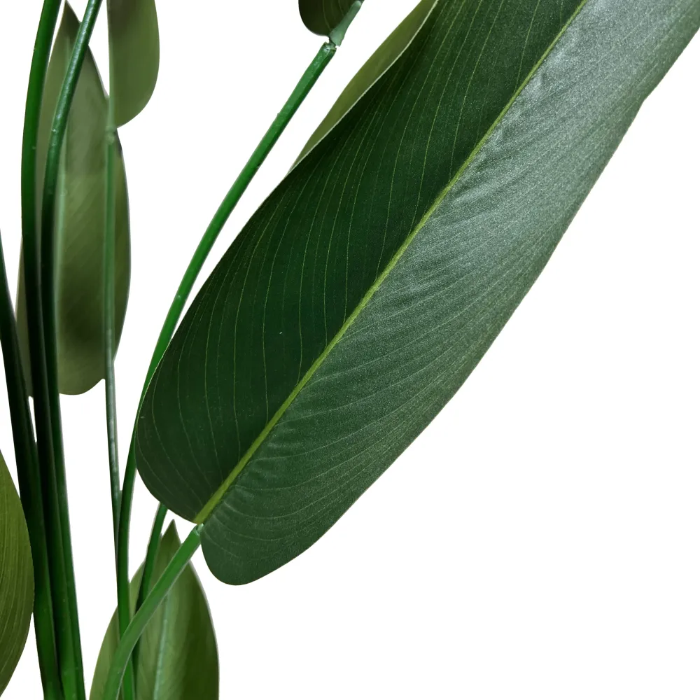 Kopu® Kunstplant Canna 140 cm 20 bladeren - zwarte pot - Bloemriet