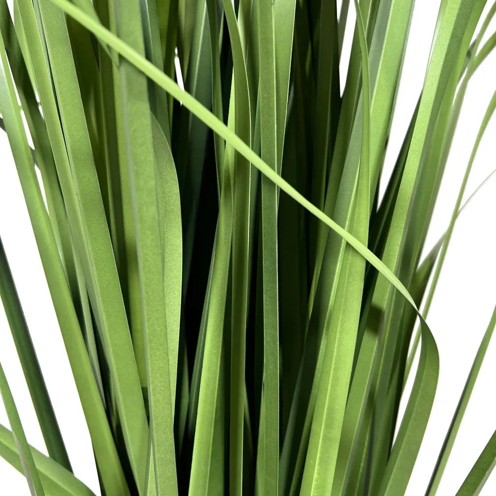 Kopu® Kunstplant Chinees Riet 120 cm - 4 pluimen - zwarte pot