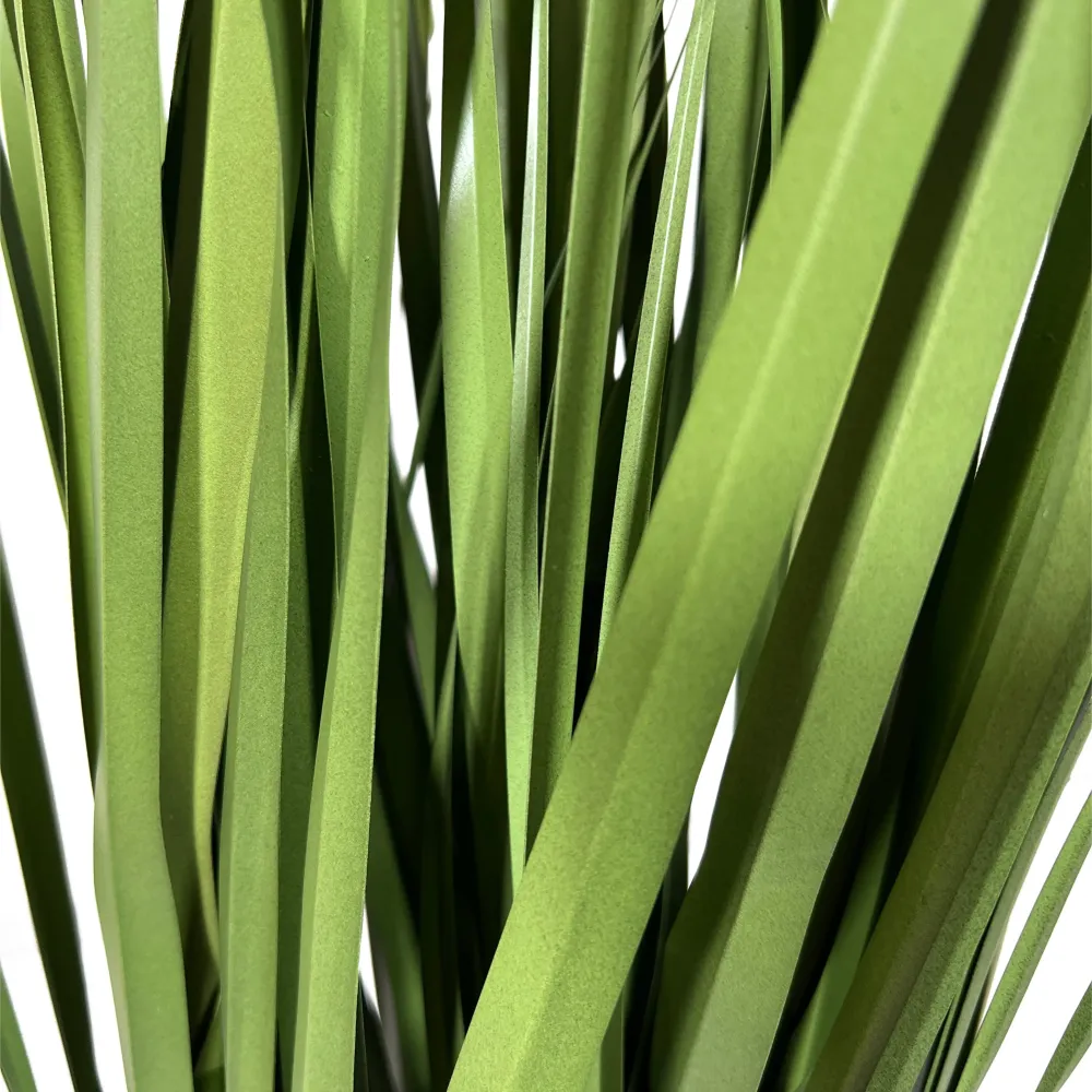 Kopu® Kunstplant Chinees Riet 90 cm - 3 pluimen - zwarte pot