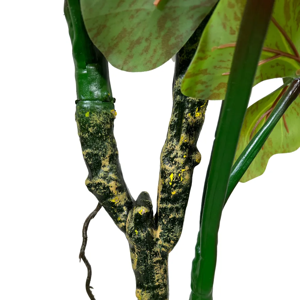 Kopu® Kunstplant Colocasia 140 cm - 8 bladeren - zwarte pot