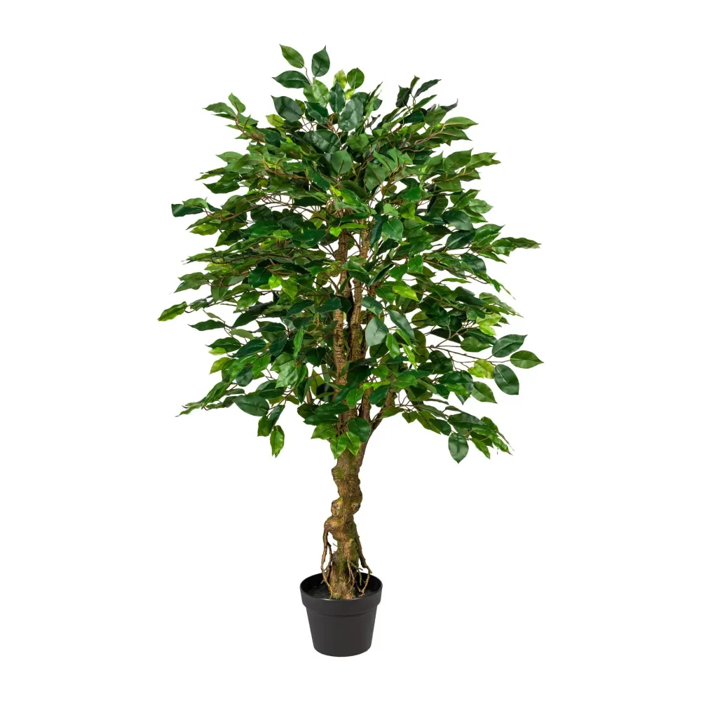 Kopu® Kunstplant Ficus 125 cm pot met Natuurstam