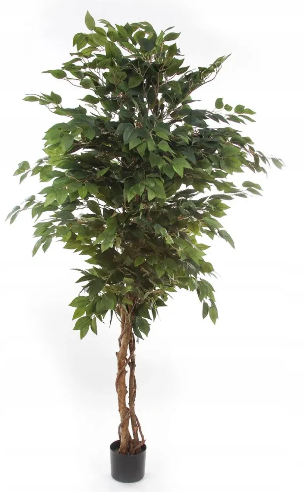Kopu® Kunstplant Ficus 125 cm pot met Natuurstam