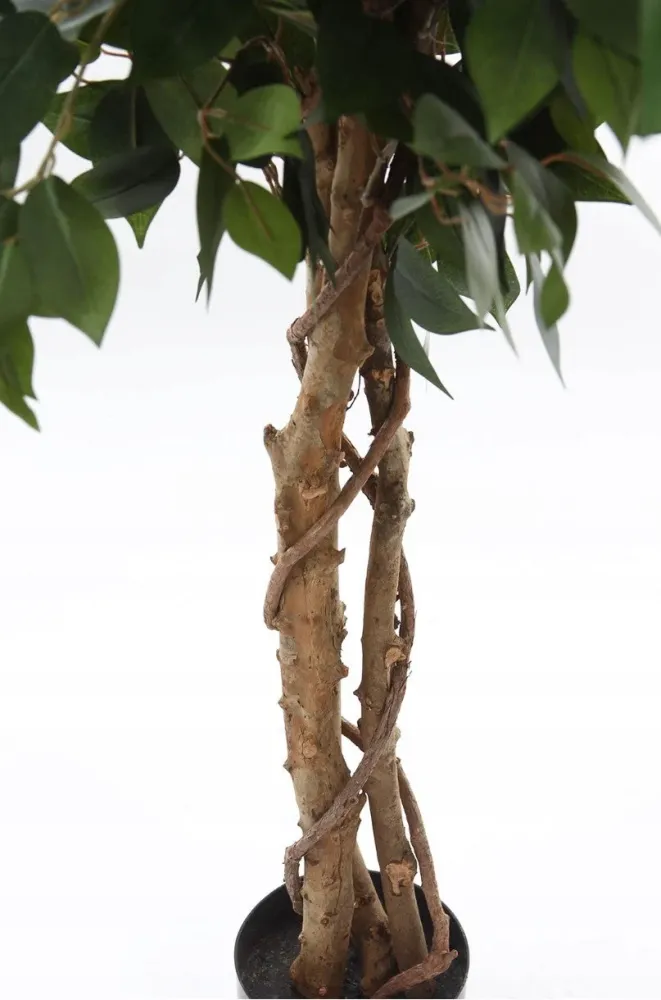 Kopu® Kunstplant Ficus 125 cm pot met Natuurstam