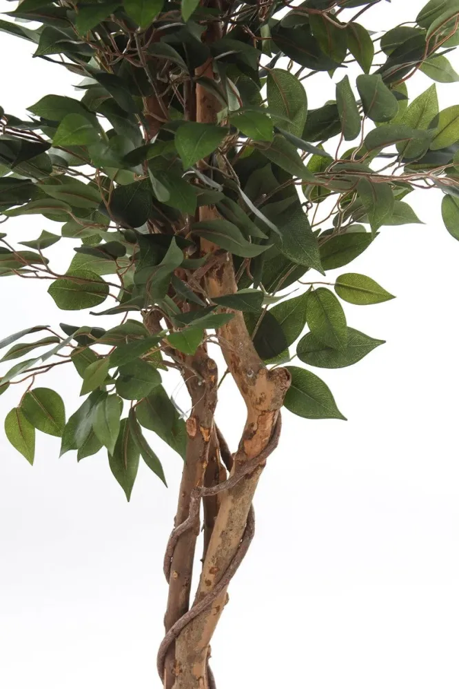Kopu® Kunstplant Ficus 125 cm pot met Natuurstam