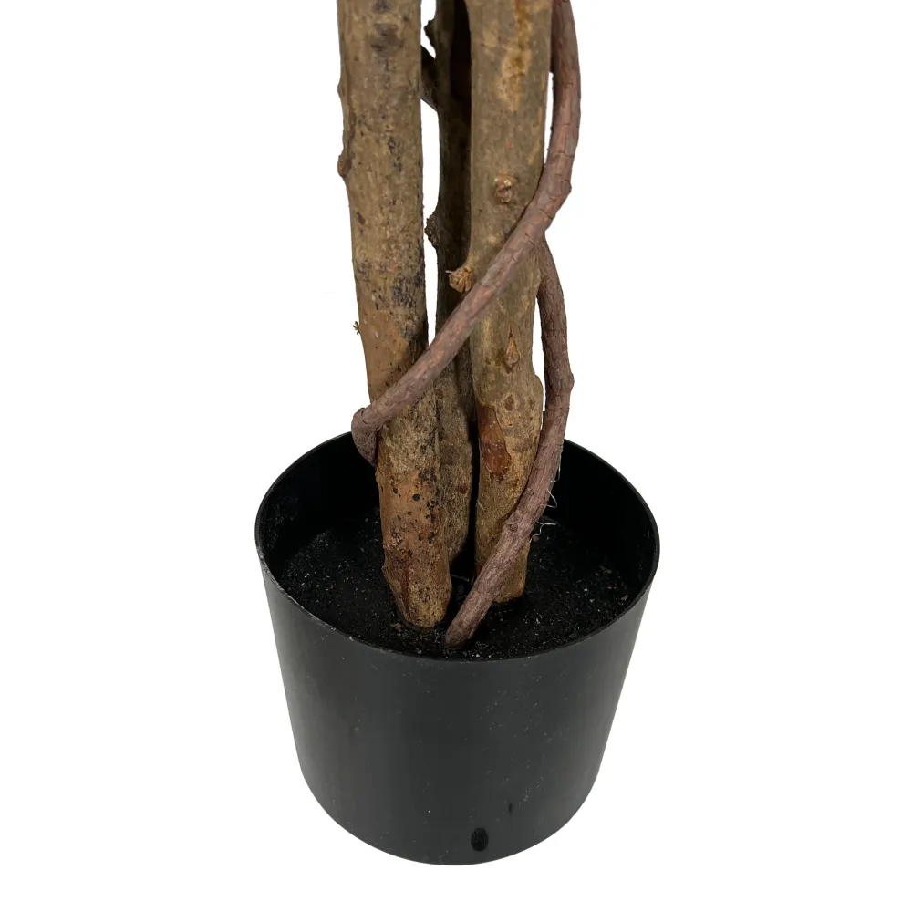 Kopu® Kunstplant Ficus 150 cm - 840 groen-witte bladeren - Natuurstam