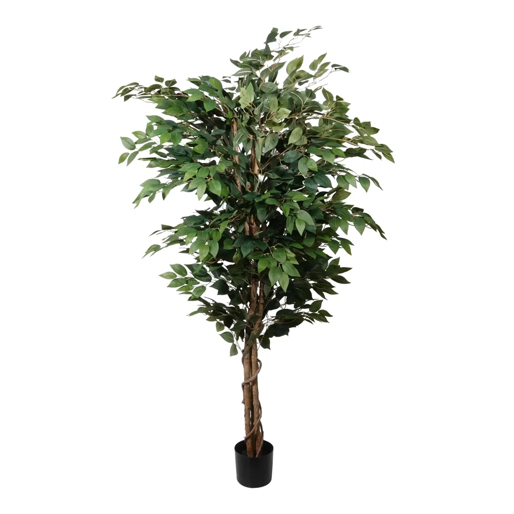 Kopu® Kunstplant Ficus Benjamina 150 cm zwarte pot - 1764 bladeren