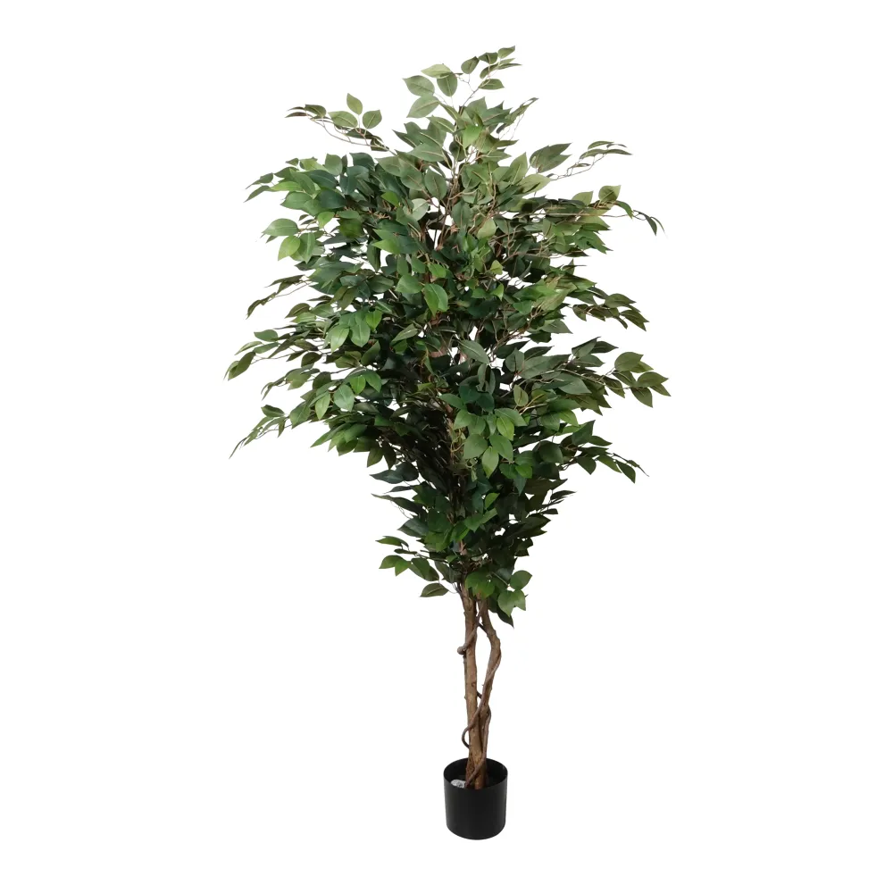 Kopu® Kunstplant Ficus Benjamina 150 cm zwarte pot - 1764 bladeren