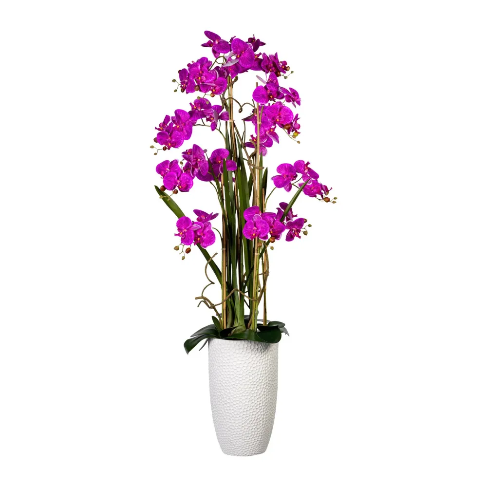 Kopu® Kunstplant Orchidee 160 cm Roze Hoge Bloempot - Phalaenopsis