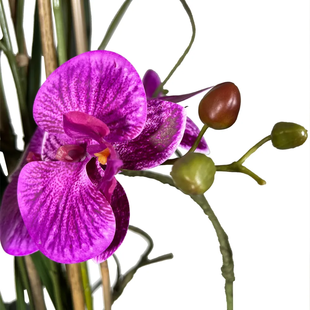 Kopu® Kunstplant Orchidee 160 cm Roze Hoge Bloempot - Phalaenopsis
