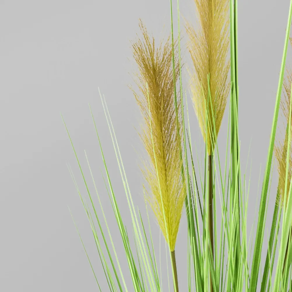 Kopu® Kunstplant Pampusgras 110 cm - 5 pluimen - witte pot