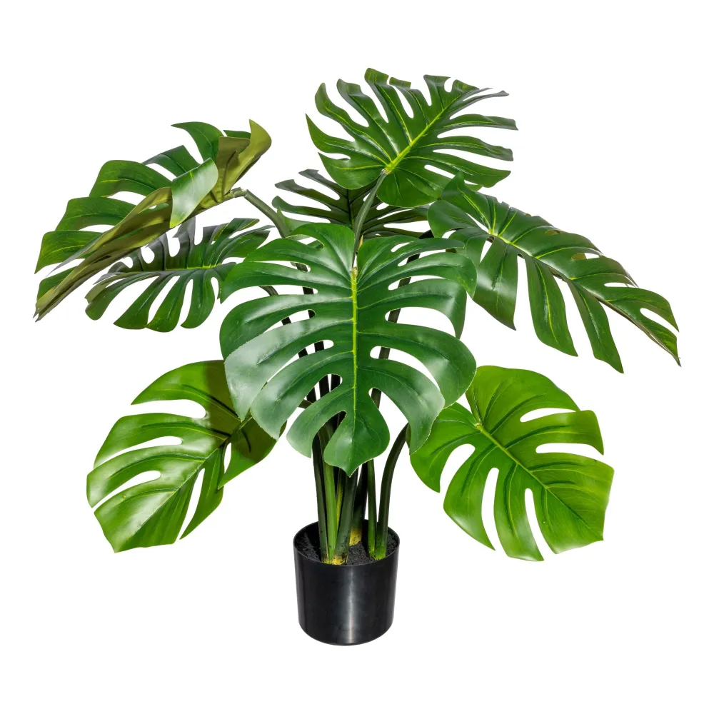 Kopu® Kunstplant Split Philodendron 90 cm - 8 bladeren - Nepplant