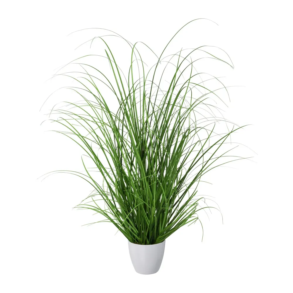 Kopu® set 3 stuks kunstplanten Grasplant 40-50-60 cm Witte Sierpot