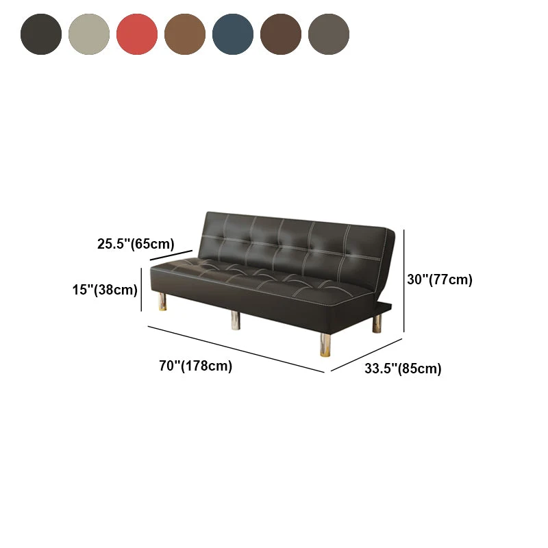 Ademend katoen Faux Leather and Linnenstof Sofa Contemporary Biscuit Back Sofa Bed 66l