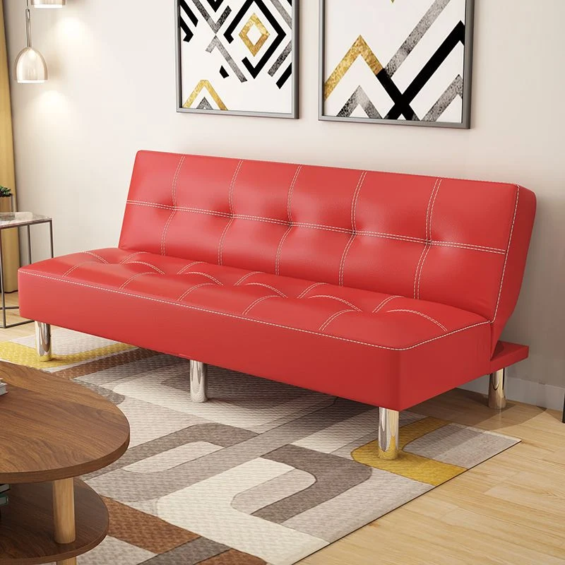 Ademend katoen Faux Leather and Linnenstof Sofa Contemporary Biscuit Back Sofa Bed 66l
