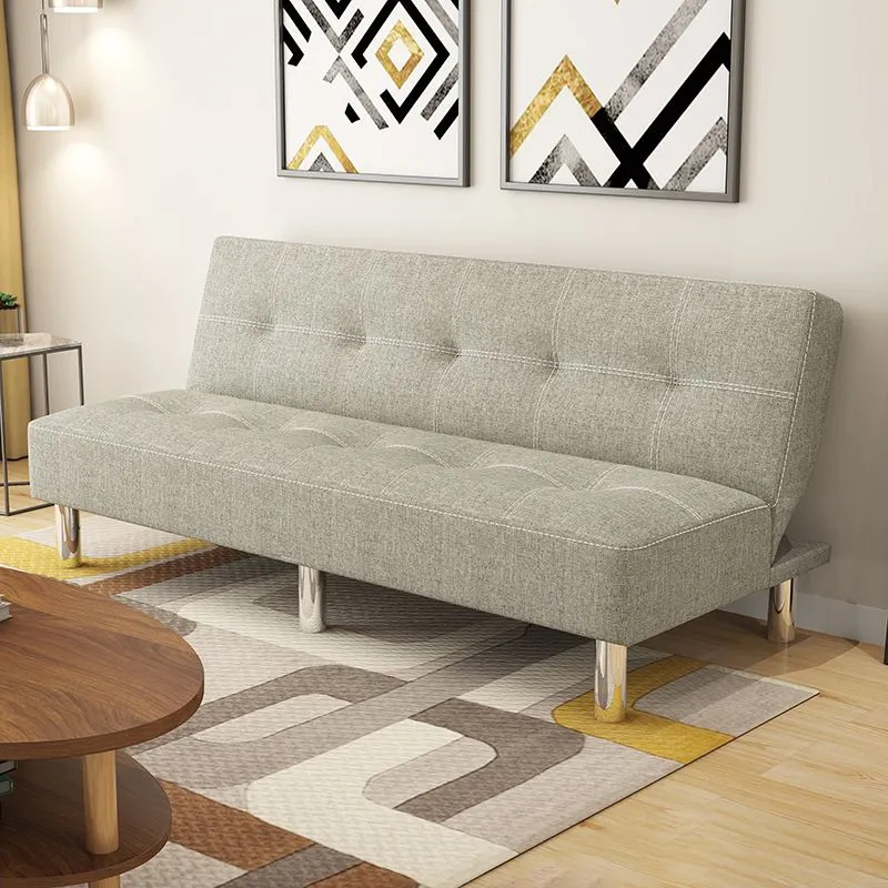 Ademend katoen Faux Leather and Linnenstof Sofa Contemporary Biscuit Back Sofa Bed 66l