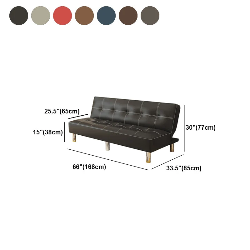 Ademend katoen Faux Leather and Linnenstof Sofa Contemporary Biscuit Back Sofa Bed 66l
