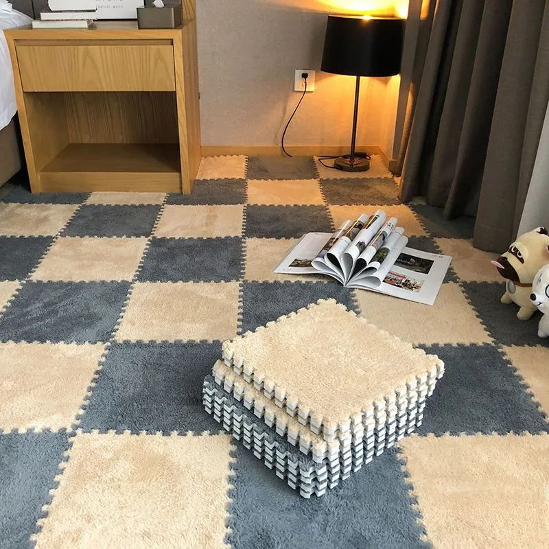 Ademend Percal Living Room Carpet Tiles Interlocking Level Loop Square Carpet Tiles Sky