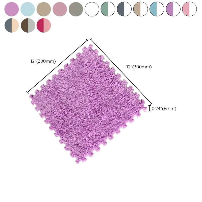 Contemporain Level Loop Carpet Tile Interlocking Non-Skid Tiles and Carpet White