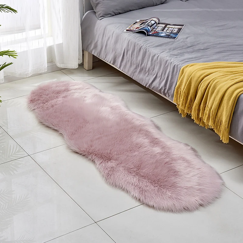 Flanellen Casual Shag Rug Effen Color Rug Washable Non-Slip Backing Carpet Living Room Beige