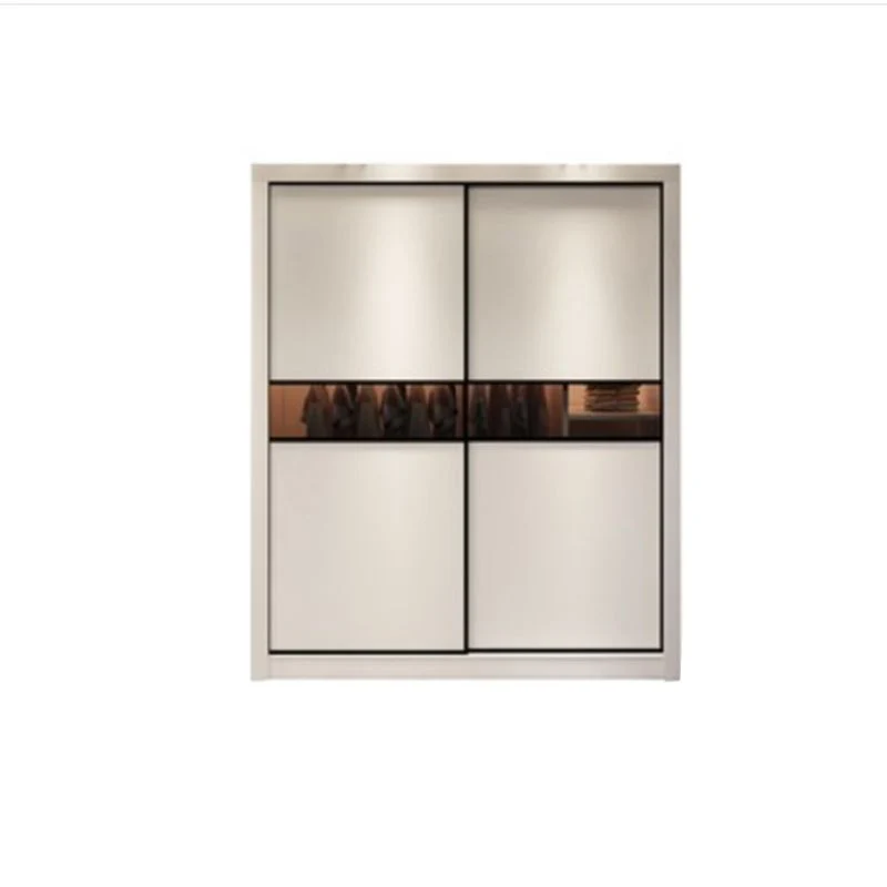 Hoogwaardig percale Contemporary Style Wardrobe Melkwit Color Wooden Wardrobe Closet Bedroom 47l