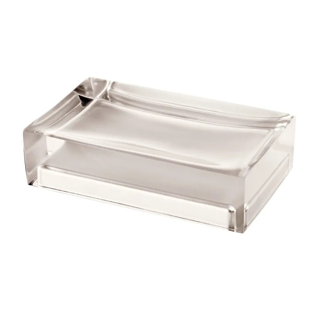 Hoogwaardig percale Resin countertop soap dish Gedy collection Regenboog series - Light Taupe