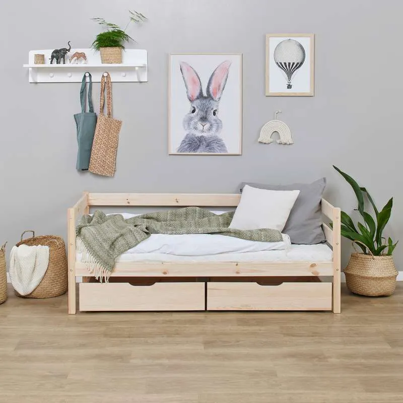 Hotelkwaliteit Hoppekids ECO Comfort - Lade-set voor 70x160 cm. Bed - Natuur