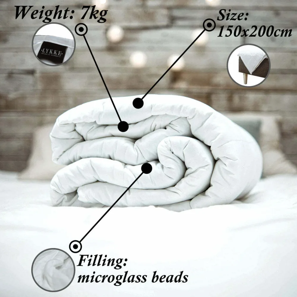 Lykke Weighted Blanket, Katoenmix, 150x200cm, 7kg