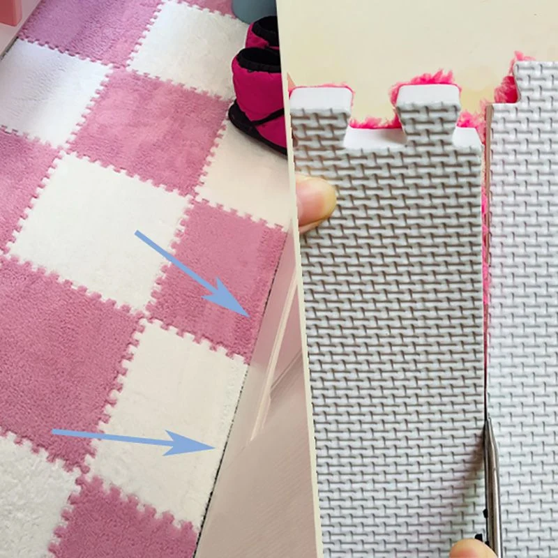 Premium Katoen Contemporain Tiles and Carpet Plush Cut Loose Lay Fade Resistant Carpet Tile Pink