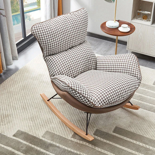 Premium Katoen Light Luxury Style Los Leisure Chaise Rocking Chair Lounge Lazy Chair