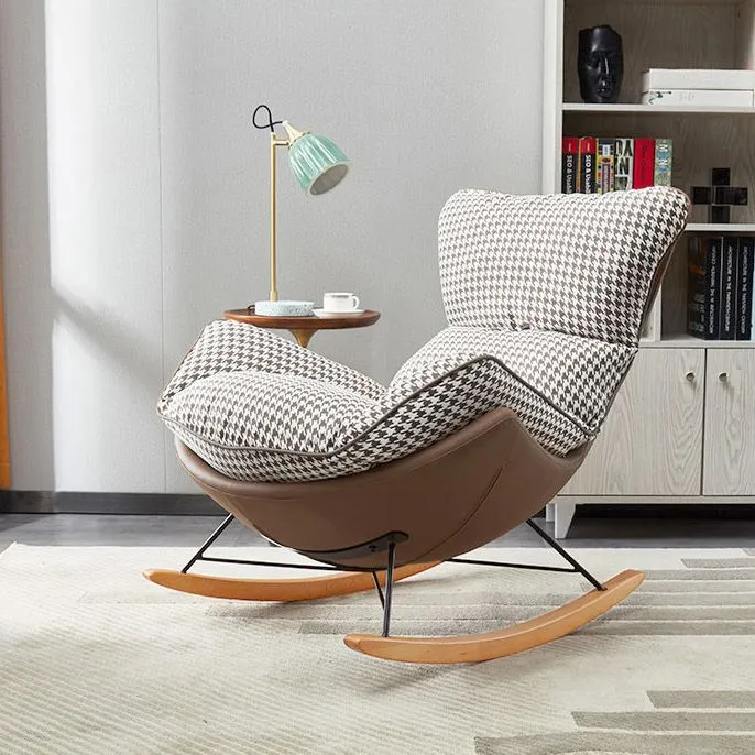 Premium Katoen Light Luxury Style Los Leisure Chaise Rocking Chair Lounge Lazy Chair