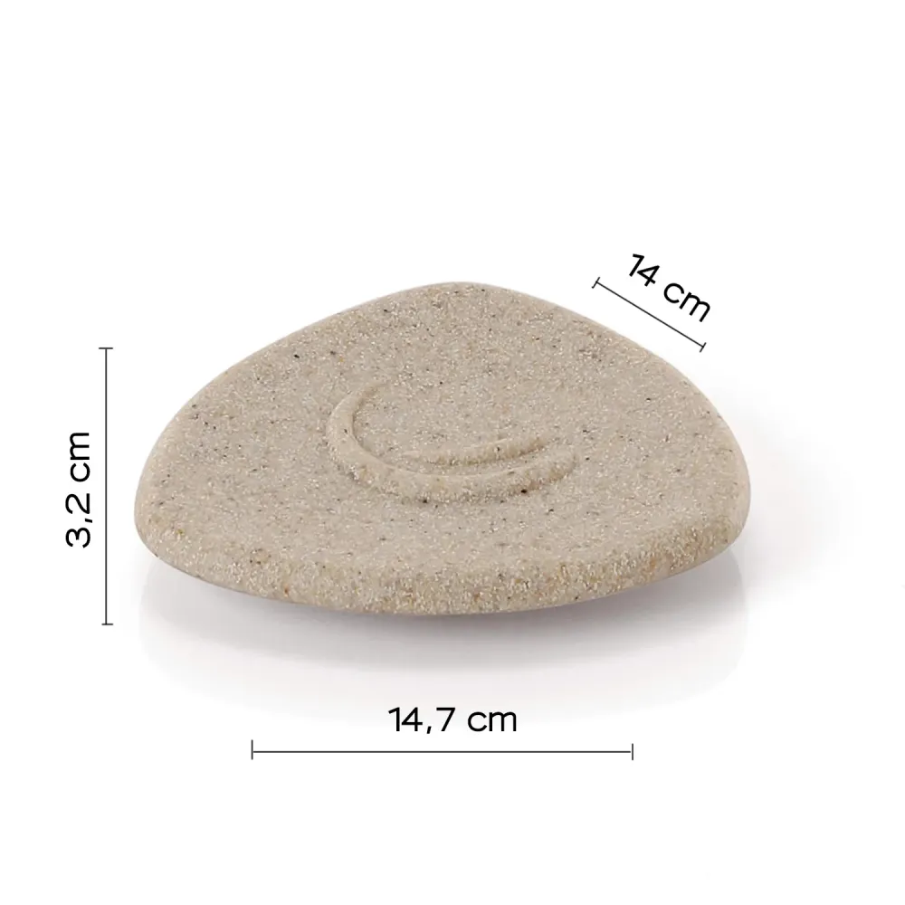 Resin and sand soap dish Gedy Libra series - Lichtbruin voor hoekige matrassen