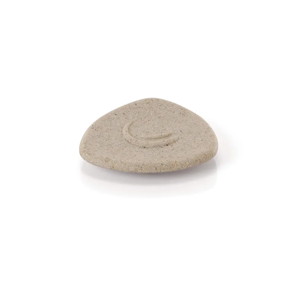 Resin and sand soap dish Gedy Libra series - Lichtbruin