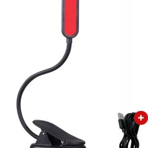 Roodlicht Leeslampje - Stimuleert Melatonine en Bioritme voor Betere Slaap - Leeslampje met klem - Klemlamp voor Bed - Lee...