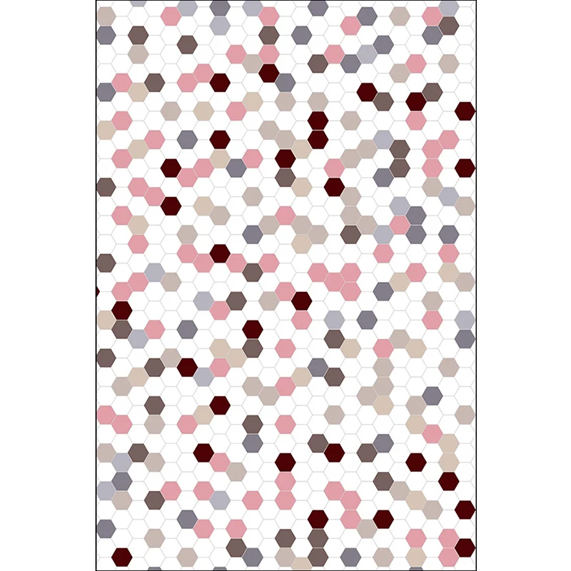 Afwasbare Keukenmat Multicoloured Bedroom Rug Modernist Geometric Pattern Rug Polyesterweefsel Anti-Slip Backing Washable...