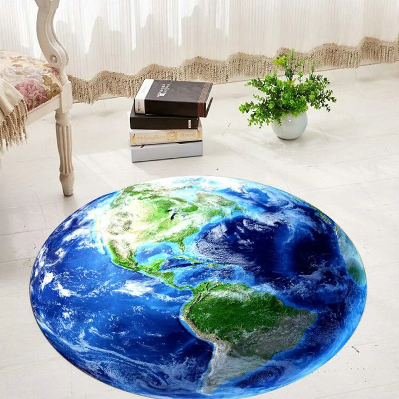 Comfort 3D Plant Pattern Rug Multi-Colored Polypropylene Area Carpet Handig Care Machine Washable Rug Room Green