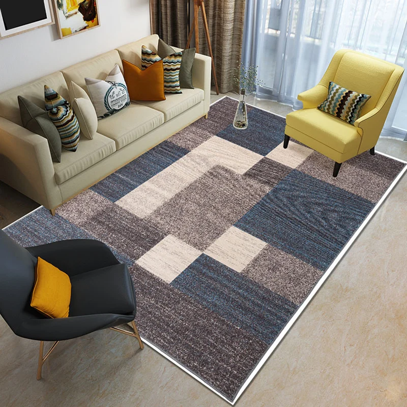 Contemporain 3D Geometric Print Rug Multi Colored Polyester Rug Stain Resistant Anti-Slip Backing Pet Friendly Carpet Livi...