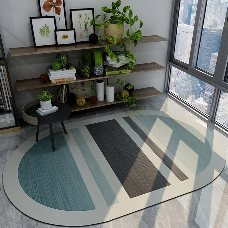 Dark Bedroom Rug Contemporain Color Blocking Geometric Carpet Synthetics Anti-Slip Backing Indoor Rug Light
