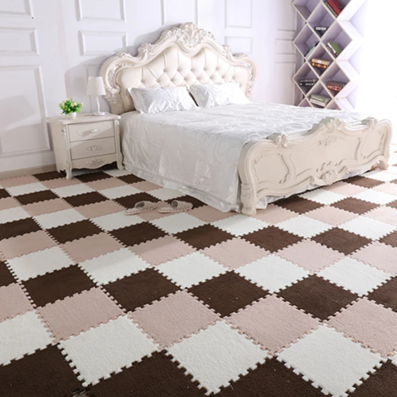 Fade Resistant Level Loop Carpet Tile Non-Skid Interlocking Bedroom Carpet Tiles Machinewasbaar Green