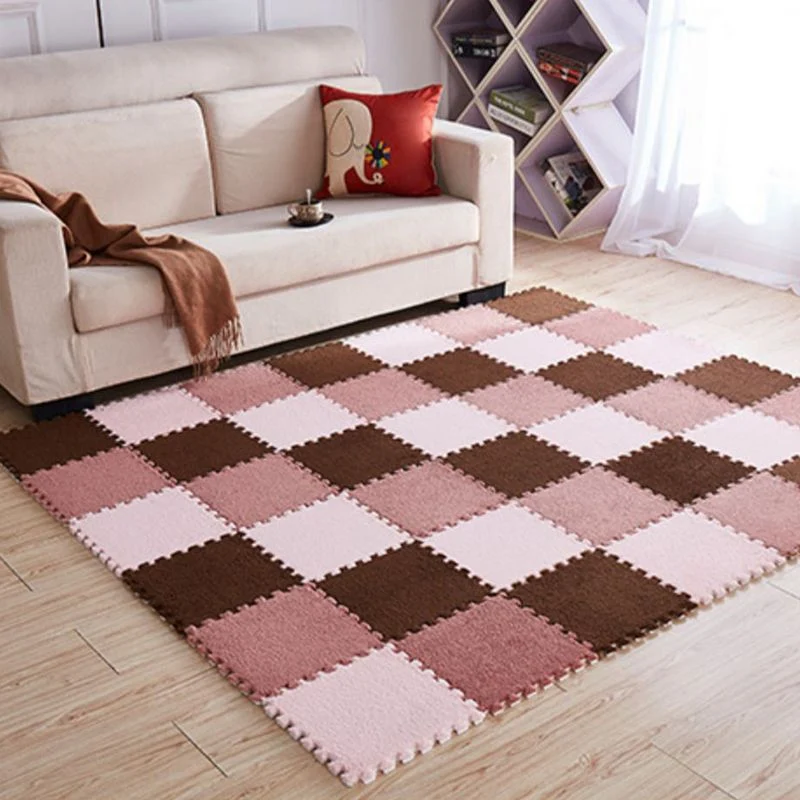Fade Resistant Level Loop Carpet Tile Non-Skid Interlocking Bedroom Carpet Tiles met Anti-Slip Onderkant Green