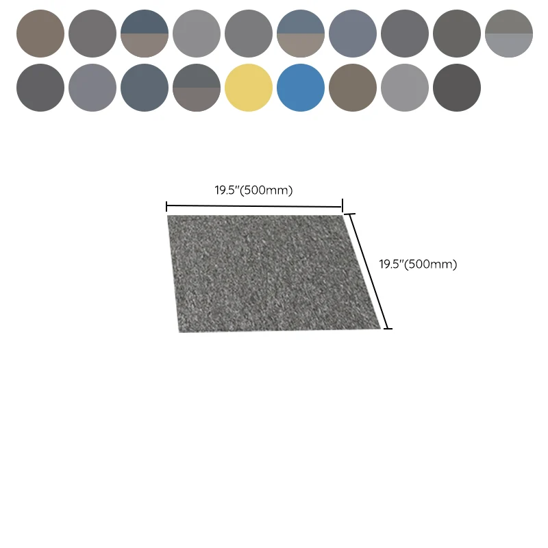 Indoor Carpet Floor Tile Level Loop Non-Skid Fire Resistant Living Room Eenvoudig Schoon te Maken Dark