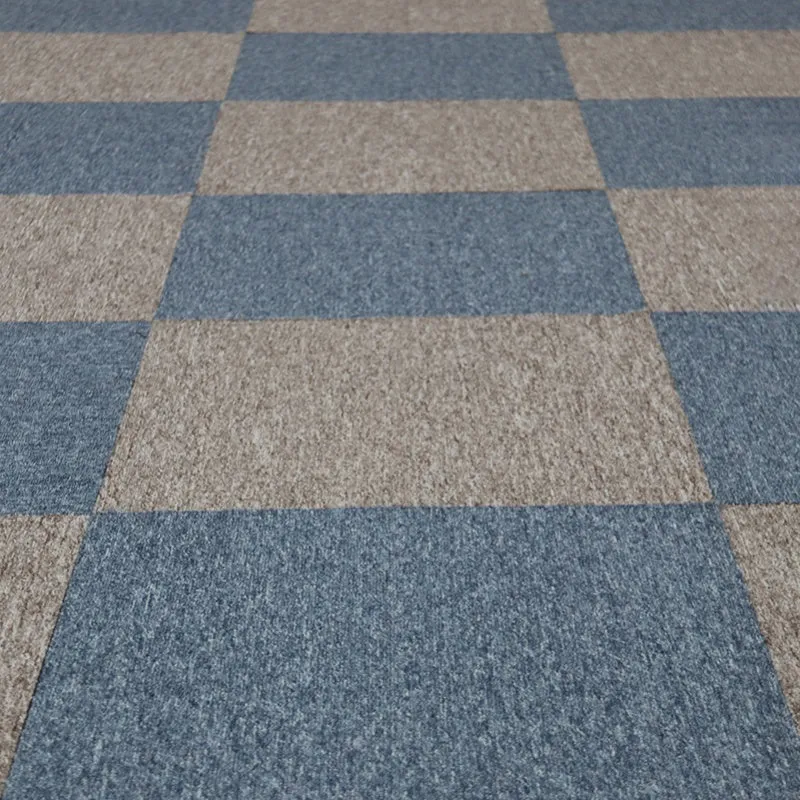 Indoor Carpet Floor Tile Level Loop Non-Skid Fire Resistant Living Room Beige | Grijs Dark